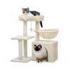 Indoor Funny Cozy Small Cat Tree Condo - Beige - Style A