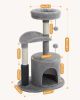 Indoor Funny Cozy Small Cat Tree Condo - Gray - Style B