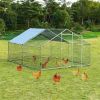 Large Walk in Shade Cage Chicken Coop with Roof Cover - 13ft