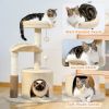 Indoor Funny Cozy Small Cat Tree Condo - Beige - Style B