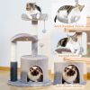 Indoor Funny Cozy Small Cat Tree Condo - Gray - Style B