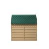 Dog House for Small Dogs, Beige/Green - l - mocha/brown