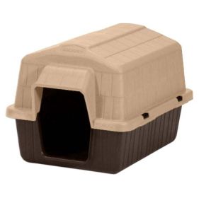 Aspen Pet Pet Barn 3 Plastic Dog House, Small, 26.5"L x 18"W x 16.5"H - s - brown