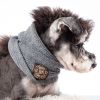 Touchdog Heavy Knitted Winter Dog Scarf - Grey