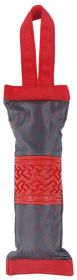 Pet Life 'Quash' Water Bottle Inserting Nylon and Rubber Crackling Dog Toy - Red / Grey