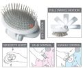 Pet Life 'Gyrater' Travel Swivel Pet Grooming Pin Brush - Default