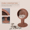 Modern Cat Bed Fancy Design Espresso Color Wicker Lounge - Brown - Pets