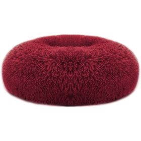 Pet Dog Bed Soft Warm Fleece Puppy Cat Bed Dog Cozy Nest Sofa Bed Cushion L Size - Red - L