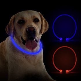 Pet luminous collar - Orange - Transparent Orange Light