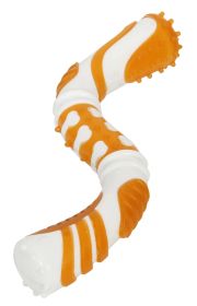 Pet Life 'Denta-Twist' TPR Durable Dental Chew Toy - Orange