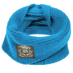 Touchdog Heavy Knitted Winter Dog Scarf - Blue