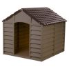 Dog House for Small Dogs, Beige/Green - l - beige/green