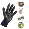 Pet Hair Removal Gloves; Pet Grooming Gloves; Bathing; Hair Remover Gloves; Gentle Brush for Cats; Dogs; and Horses - yellow - NO.9