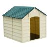 Dog House for Small Dogs, Beige/Green - l - mocha/brown