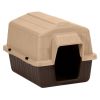 Aspen Pet Pet Barn 3 Plastic Dog House, Small, 26.5"L x 18"W x 16.5"H - s - brown