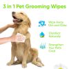 Pet and dog Grooming Cleaning Wipes - 100 Wipes Jar