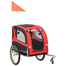 Dog Bike Trailer Red and Black - Black