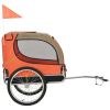 Dog Bike Trailer Orange and Gray - Brown