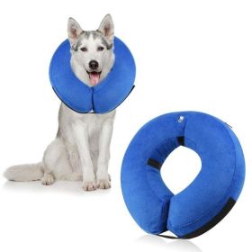 Soft Dog Cone Collar for After Surgery - Inflatable Dog Neck Donut Collar - Elizabethan Collar for Dogs Recovery - CQLQ05 Cows Point hook and loop - S