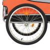 Dog Bike Trailer Orange and Gray - Brown