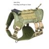 Universal Outdoor Dog Harness With Pet Leash And Snap Shackle Hitched Loop For Dogs - Matcha Color - S