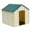 Dog House for Small Dogs, Beige/Green - s - mocha/brown