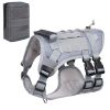 Universal Outdoor Dog Harness With Pet Leash And Snap Shackle Hitched Loop For Dogs - Grey set with bag - M