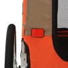 Dog Bike Trailer Orange and Gray - Brown