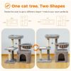 Indoor Funny Cozy Small Cat Tree Condo - Beige - Style A