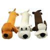 Pet dog gnaws and makes sounds toy dog plush toy; clean teeth toy dog toy cat toy - White dog