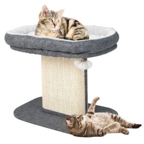 Kitten Activity Center With Condo Modern Cat Tree Tower Cat Activity Tower - Grey - Pets