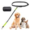 Hands Free Dog Leash with Zipper Pouch; Dual Padded Handles and Durable Bungee for Walking; Jogging and Running Your Dog - Purple suit - 2.5*122CM