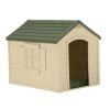 DH250 Durable Resin Snap Together Dog House with Removable Roof, Brown - Multicolor