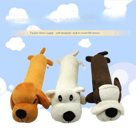 Pet dog gnaws and makes sounds toy dog plush toy; clean teeth toy dog toy cat toy - yellow dog