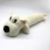 Pet dog gnaws and makes sounds toy dog plush toy; clean teeth toy dog toy cat toy - White dog