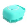 Pet Silicone Bath Massage Brush, Head Massager Filling Liquid Rubbing Artifact Massage Bath, Shampoo Brush - Yellow