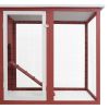 Outdoor Chicken Cage Hen House with 1 Egg Cage Red Wood - Red