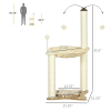 Kitten Activity Center With Condo Modern Cat Tree Tower Cat Activity Tower - Beige A - Pets