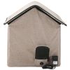 Pet Life "Hush Puppy" Electronic Heating and Cooling Smart Collapsible Pet House - Beige - Small