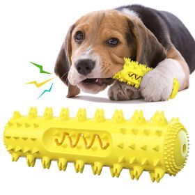 Toothbrush for Pet Dog Molar Stick Dog Chew Tooth Cleaner Brushing Stick Natural Rubber Doggy Dog Chew Toys Dog Supplies - Yellow