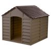 Dog House for Small Dogs, Beige/Green - s - mocha/brown