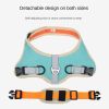 dog Harnesses and dog leash set; Suede Pet Chest Strap Saddle Vest Style Dog Chest Back Reflective Dog Strap Dog Rope Wholesale - red - S