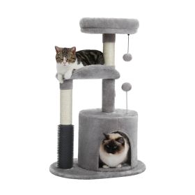 Indoor Funny Cozy Small Cat Tree Condo - Gray - Style B