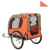 Dog Bike Trailer Orange and Gray - Brown