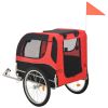 Dog Bike Trailer Red and Black - Black