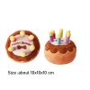 Dog plush toys; pets gnawing bones; sounding toys; teeth cleaning; fun birthday cakes; dog toys; dog gifts - Big cake