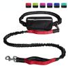 Hands Free Dog Leash with Zipper Pouch; Dual Padded Handles and Durable Bungee for Walking; Jogging and Running Your Dog - Rose red suit - 2.5*122CM