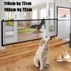 Pet Dog Gate Qiao Net Dog Fence Pet Barrier Fence Suitable For Indoor Safety Pet Dog Gate Safety Fence Pet Supplies Direct Sales - black - 110cm