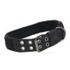 Super strong large dog collar with D-Ring & Buckle Collars Medium sized dog Golden haired horse dog Fierce dog collar - black - L