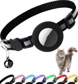 Applicable Airatg Pet Collar Kitten Puppy Reflective Anti-lost Pet Collar Neck (Color: Black)